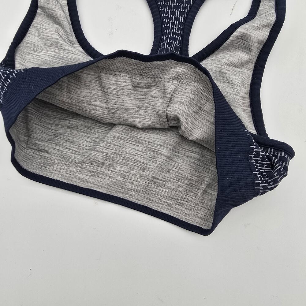 Athleta Sports Bra Womens Small Blue Gray Reversible Racerback Double Layer - Picture 9 of 11